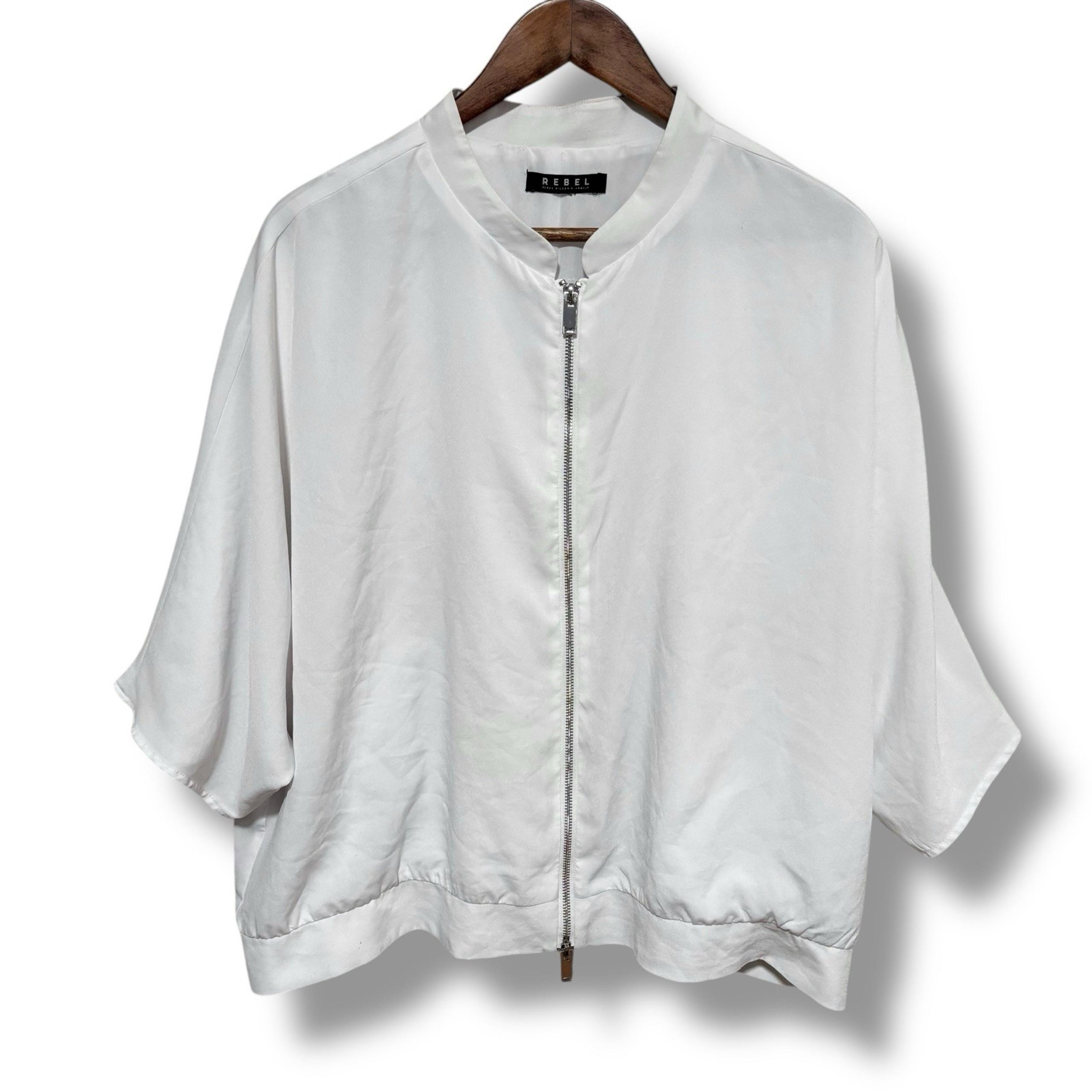 Rebel Wilson x Angels Women's Lightweigth Zip Up Jacket 3/4 Sleeve 1X 28 x 24