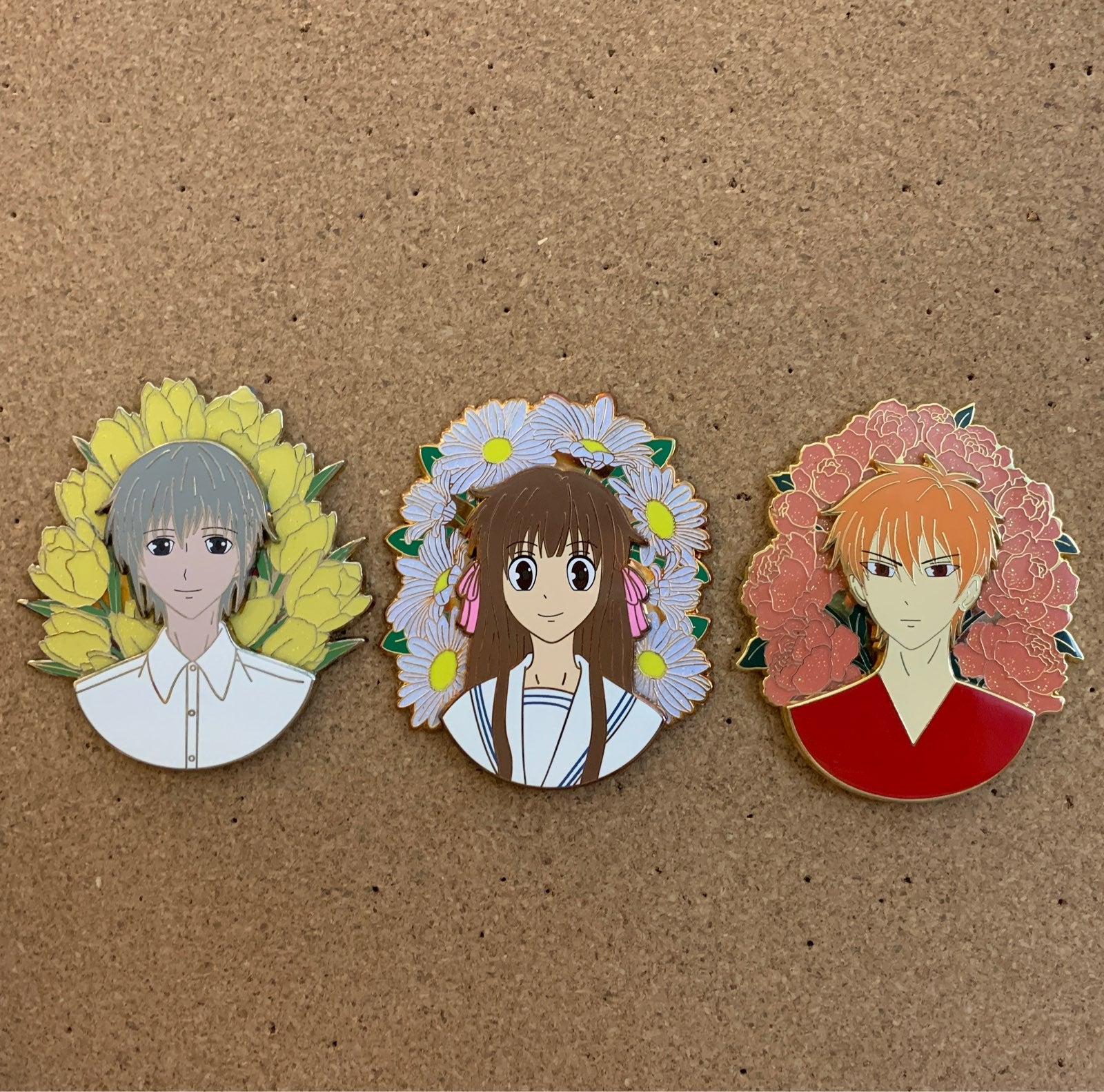 Fruits Basket Enamel Pin Set
