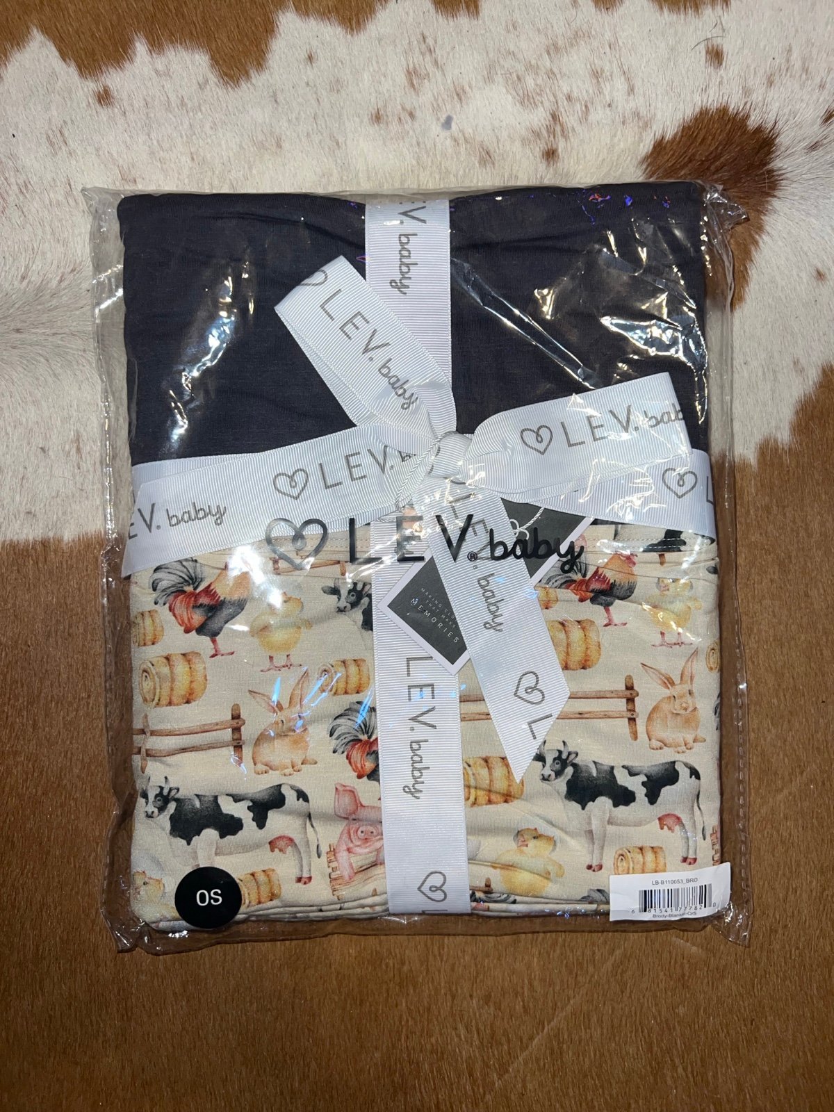 LEV Baby Brody Farm Print Bamboo Blanket