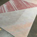 5'3 x 7'6 Feet Salmon Pink Beige Geometric Abstract Modern Handmade Area Rug