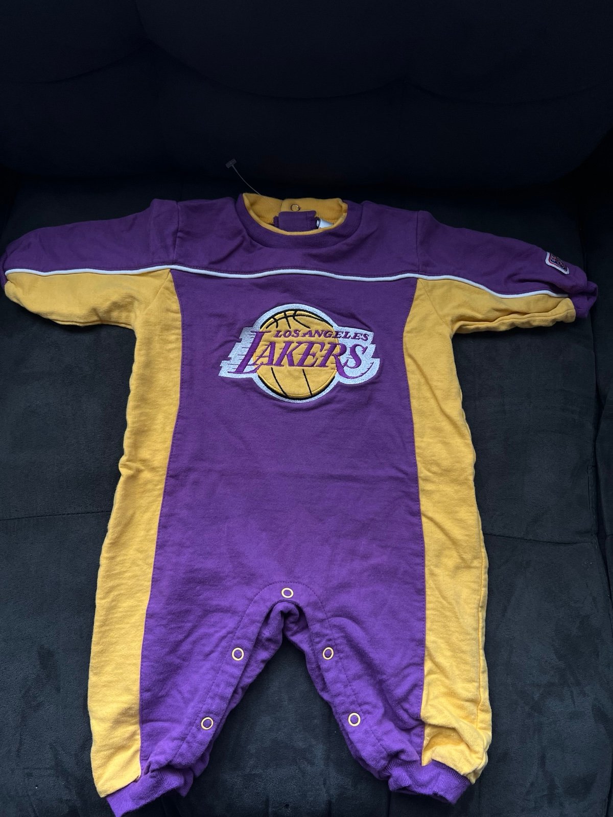 Lakers vintage baby romper embroidered