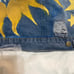 Handpainted Sun Oversized Denim Jacket