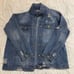 Handpainted Sun Oversized Denim Jacket