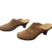Cole Haan Women's Size 10B Camel Brown Suede Mule Clogs Cottagecore Prairie