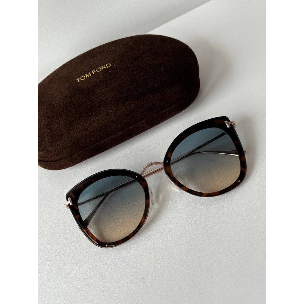 NEW Tom Ford Charlotte Sunglasses in Havana Brown