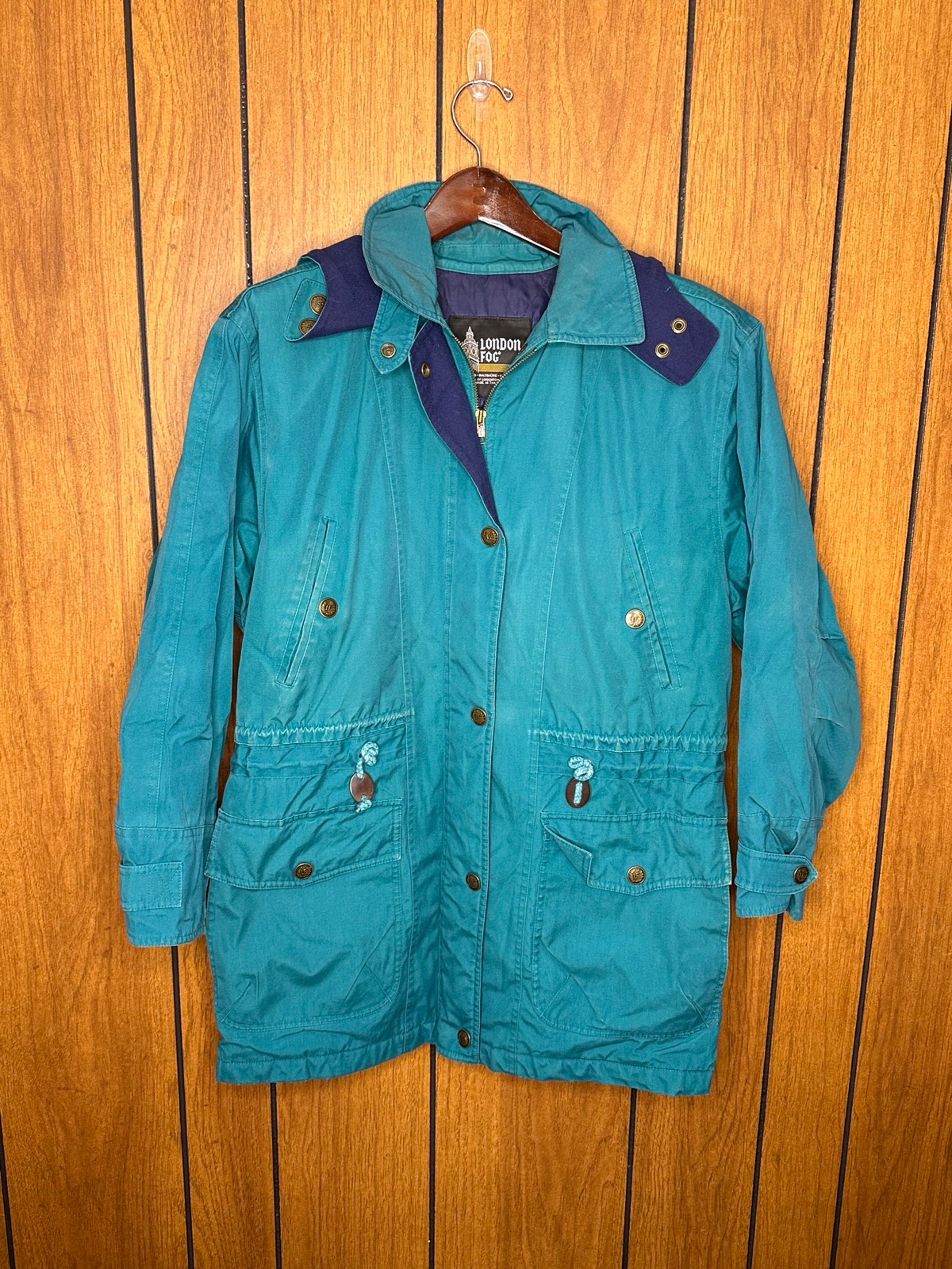 Vintage Y2K London Fog Turquoise Full Zip Winter Jacket Size XL