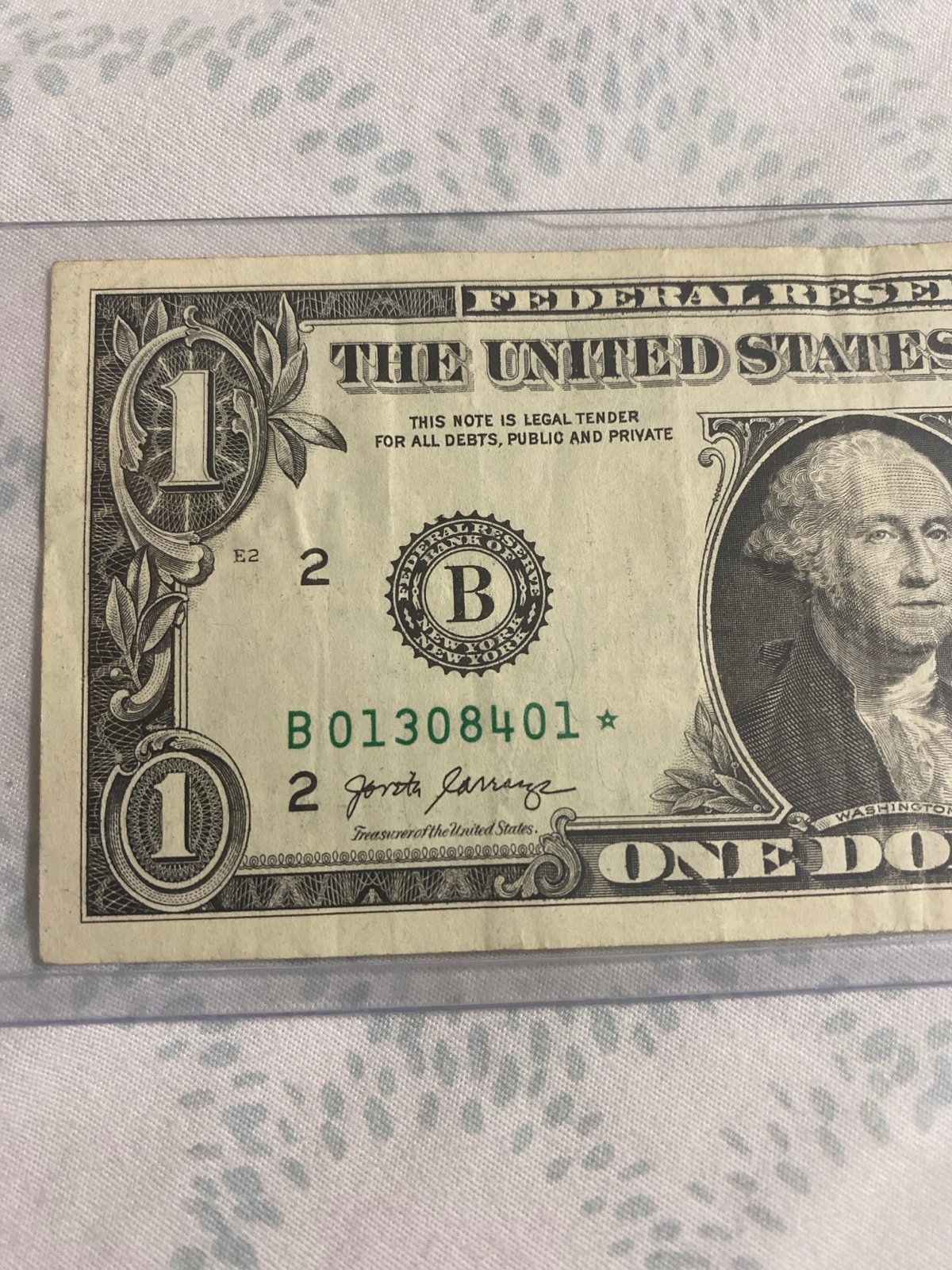1 Dollar Bill Star Note
