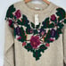 Vintage NWT knit floral longline sweater