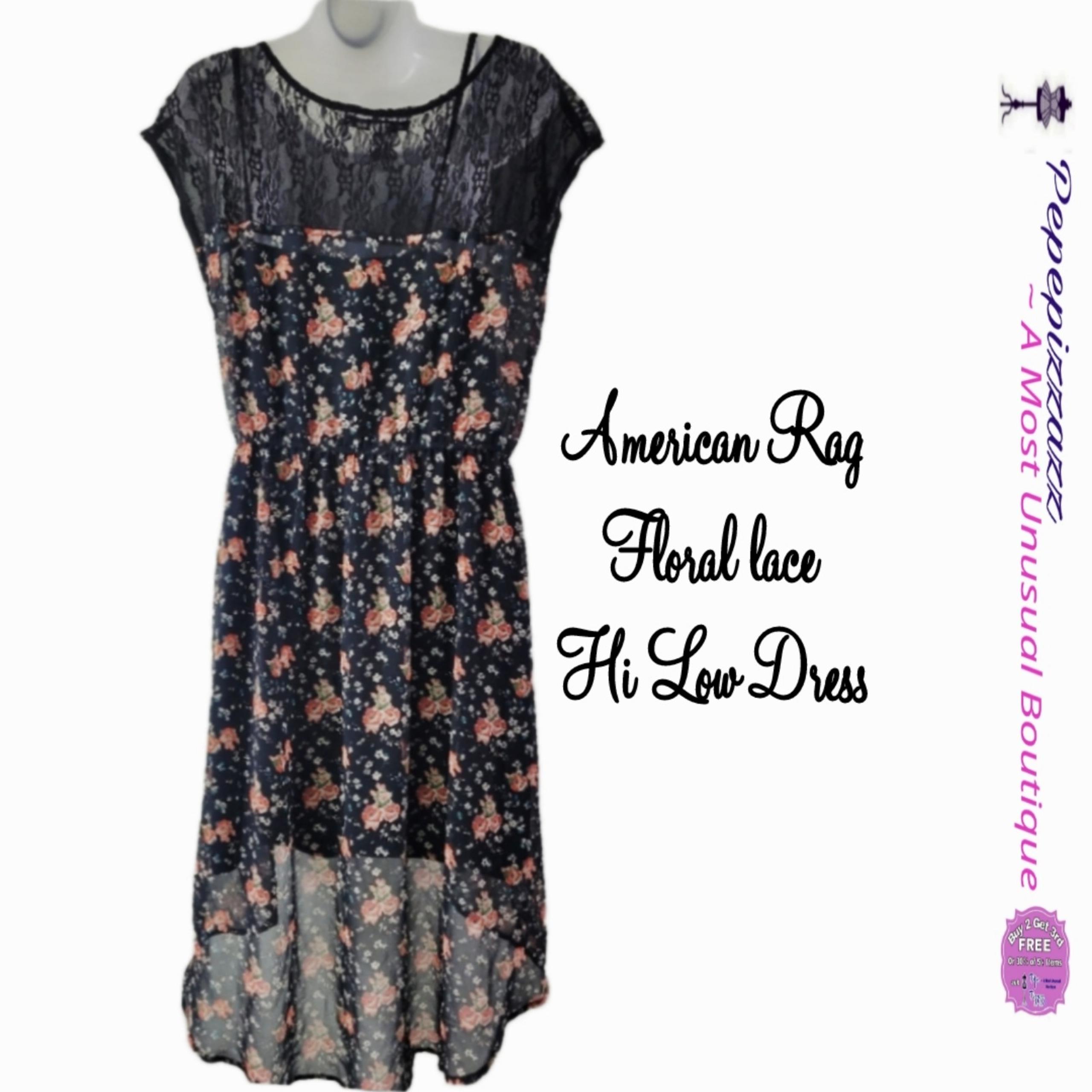 AMERICAN RAG High Low lace top dress