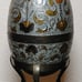 Vintage Cloisonne Brass Egg w/Stand Trinket