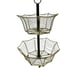 Spider Web Gold/Black Metal 2 Tiered Basket Fruit/Snacks Counter/Table Halloween