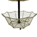 Spider Web Gold/Black Metal 2 Tiered Basket Fruit/Snacks Counter/Table Halloween