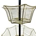 Spider Web Gold/Black Metal 2 Tiered Basket Fruit/Snacks Counter/Table Halloween
