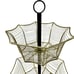 Spider Web Gold/Black Metal 2 Tiered Basket Fruit/Snacks Counter/Table Halloween