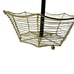 Spider Web Gold/Black Metal 2 Tiered Basket Fruit/Snacks Counter/Table Halloween