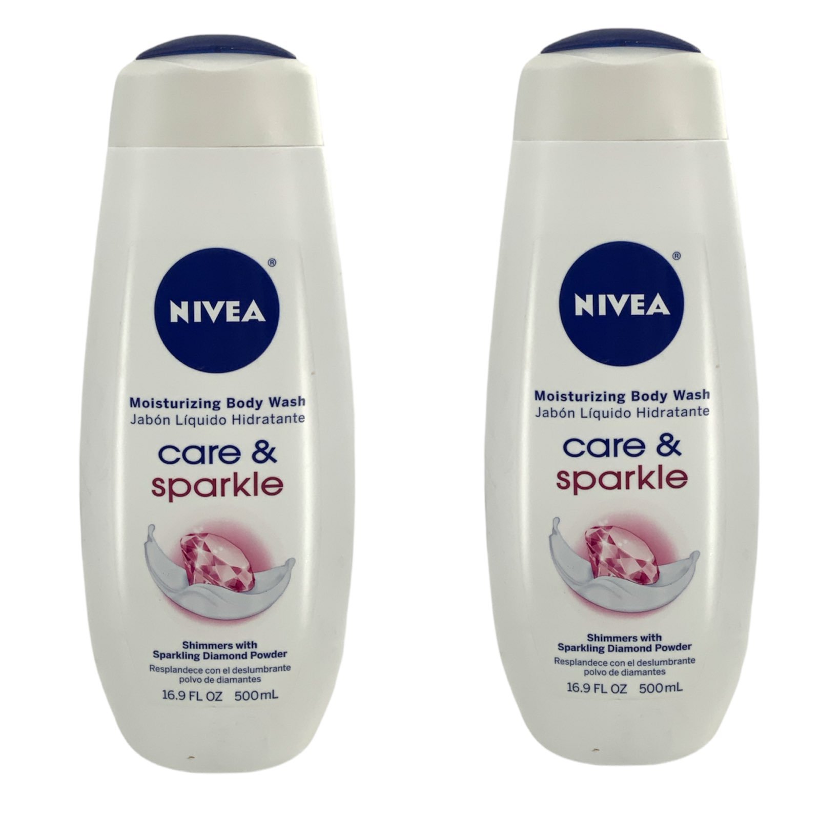 (2 Pack) Nivea CARE & SPARKLE Moisturizing Body Wash 16.9oz Each Discontinued