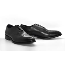 C0 Auth ANTHONY VEER Black Leather Cap Toe Ortholite Oxford Shoes Size 10