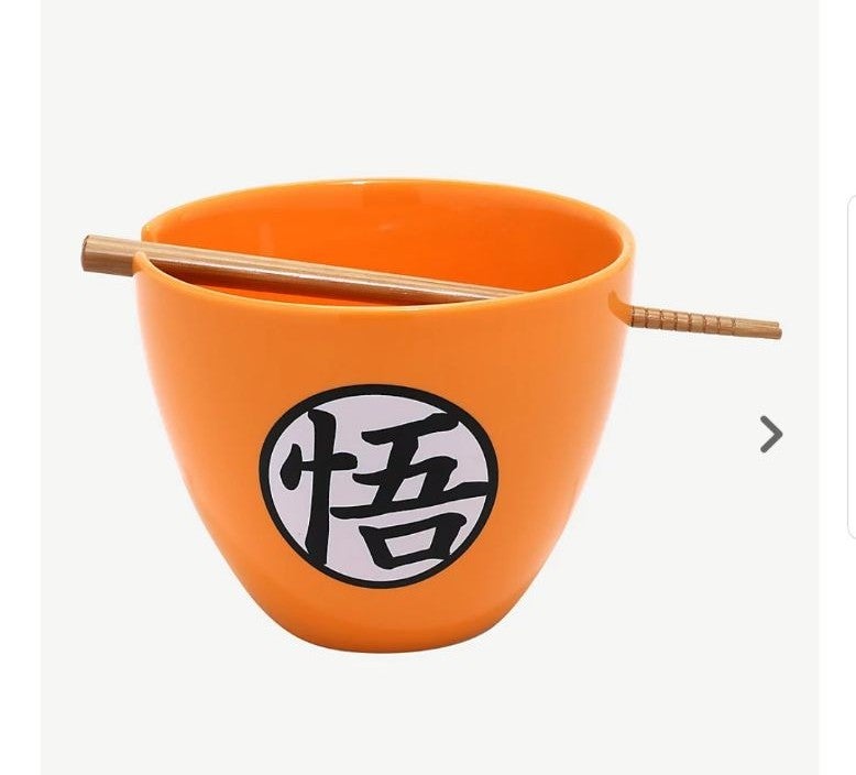 Dragon Ball Ramen bowl with chopsticks
