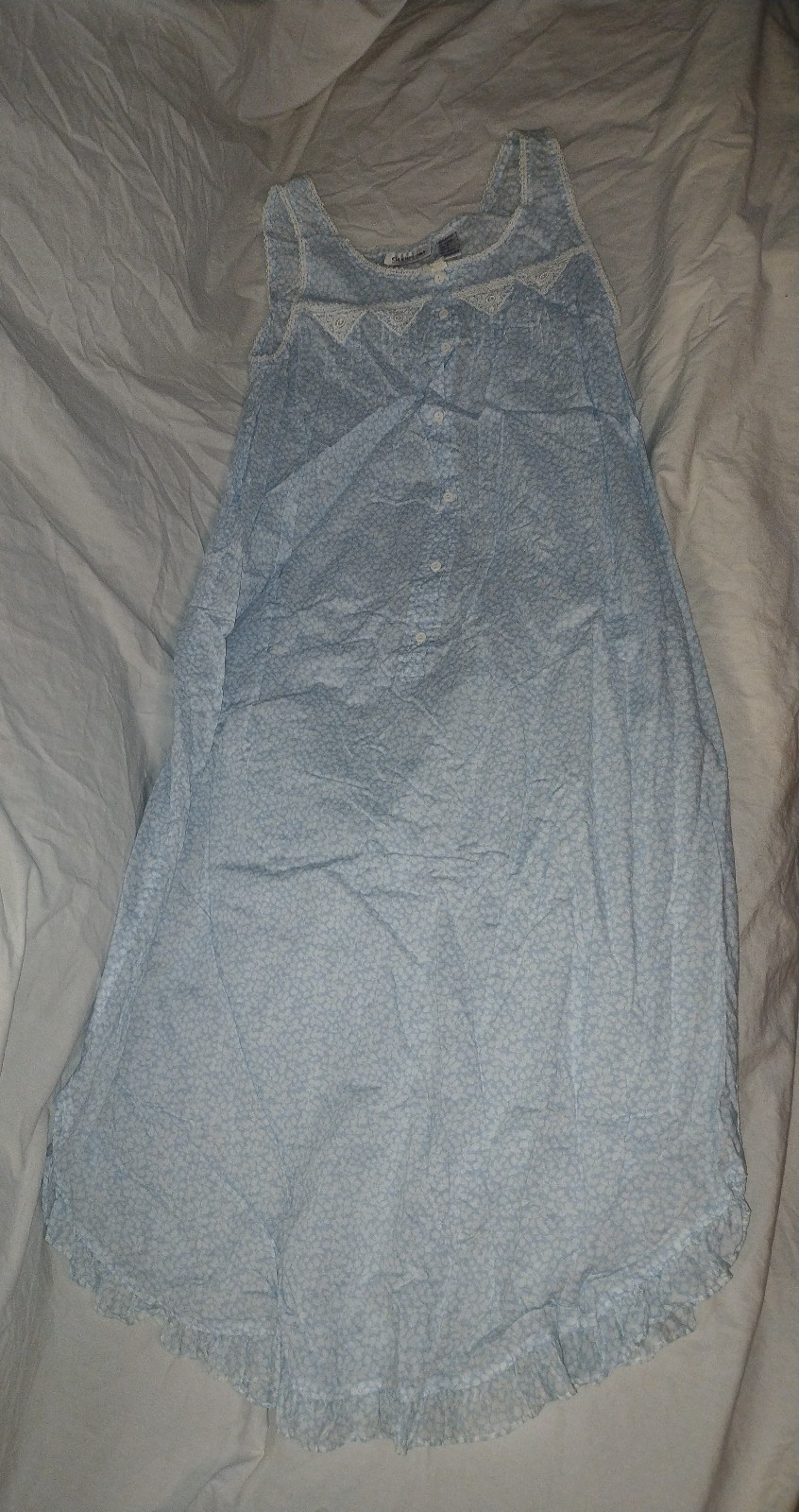 Vintage New Glendlora Floral Sleeveless Nightgown Pajamas Pjs Size Small