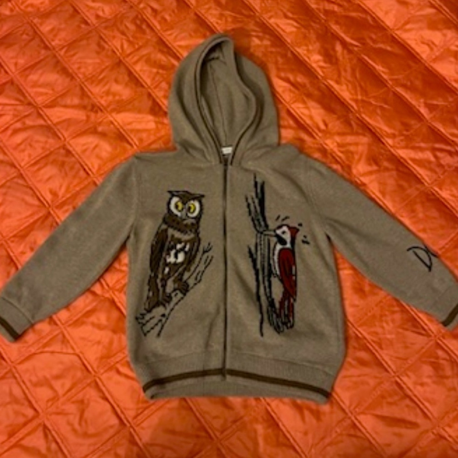 NWOT Dolce & Gabbana D&G Cream Knit Zip Up Sweater owl & woodpecker cashmere