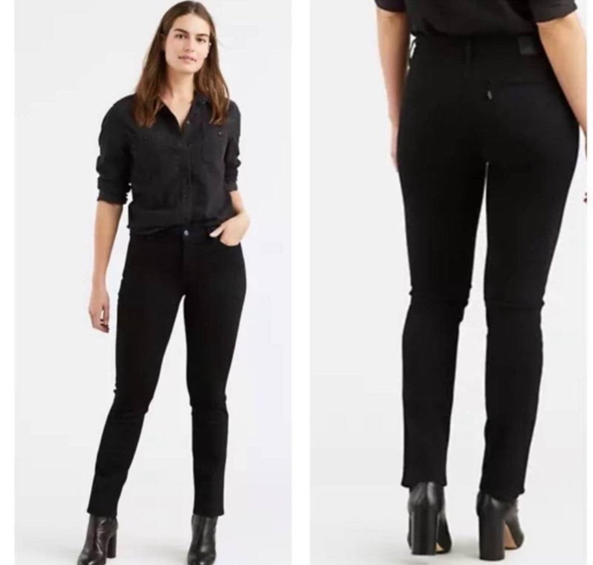 Levi’s Black Plus Size 712 Slim Jeans