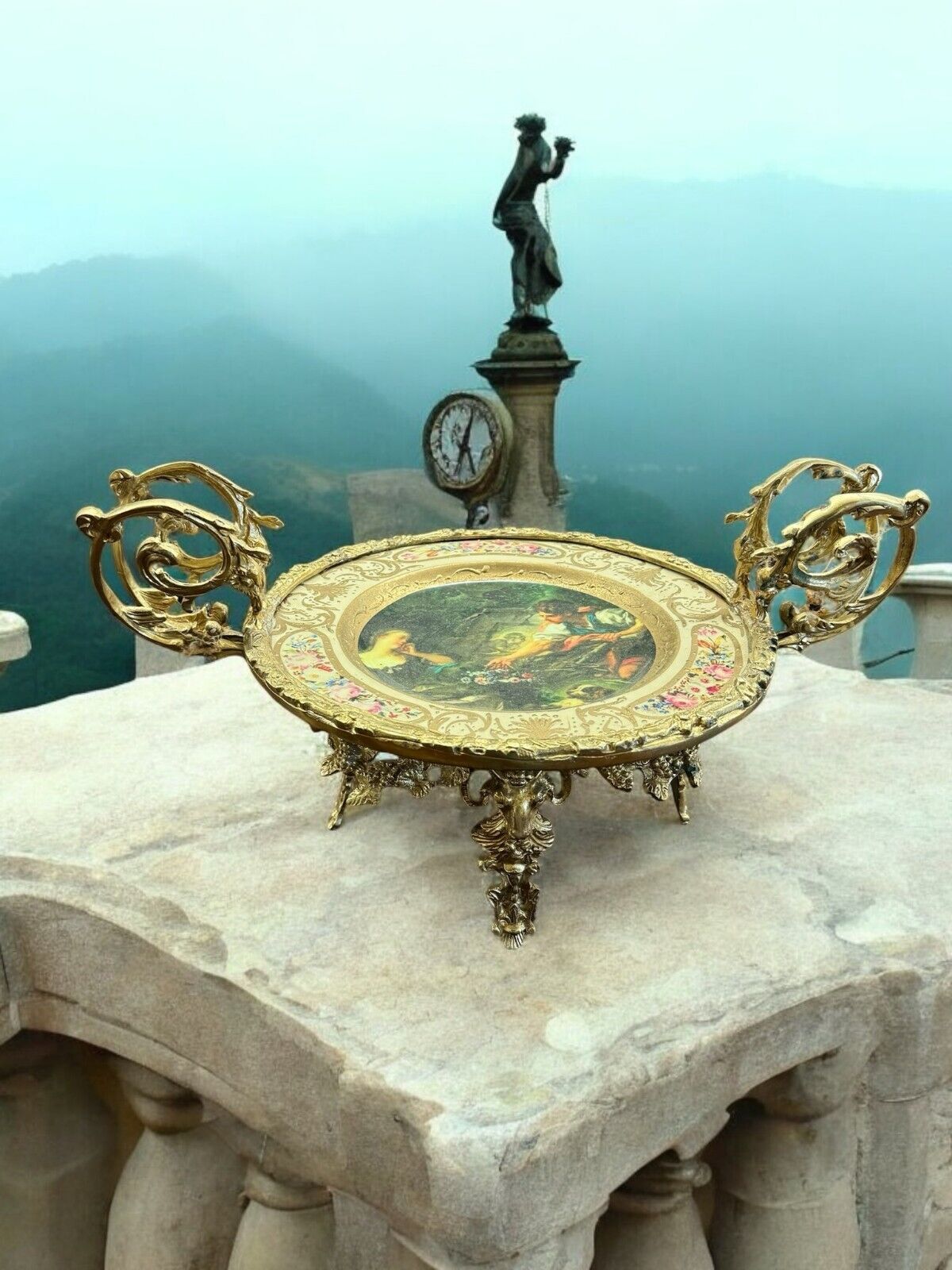 porcelain bronze Romantic Lovers centerpiece