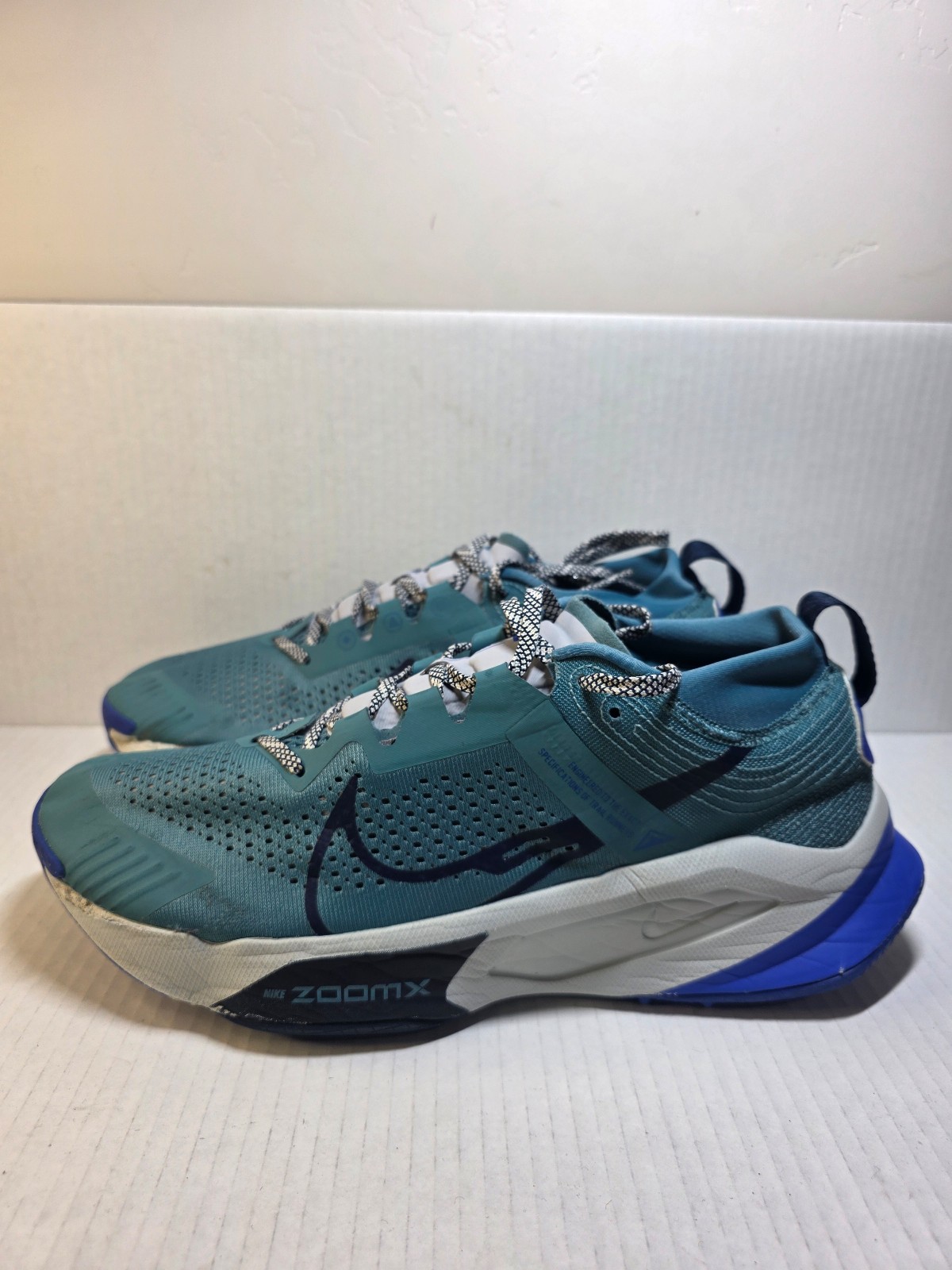 Nike Sneakers Mens 11 Zoom X Zegama Trail Teal Obsidian DH0623-301 Running Hike