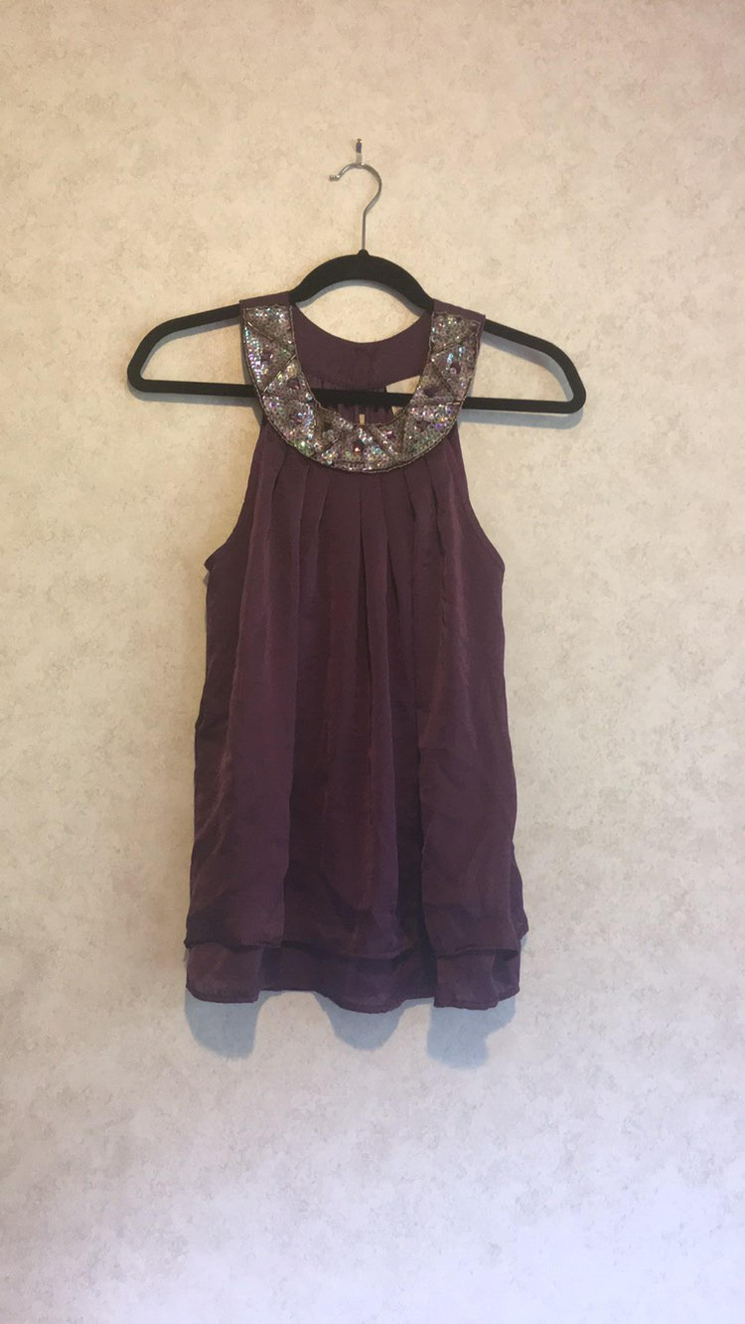 Adiva Sequence Ruffle Tank Top