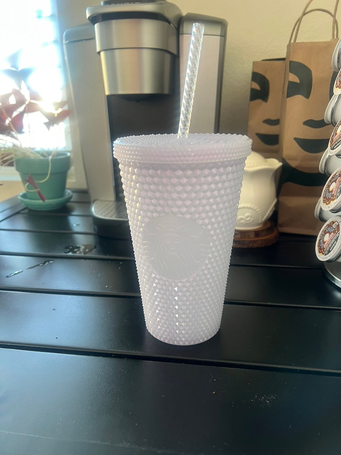 Starbucks lilac studded