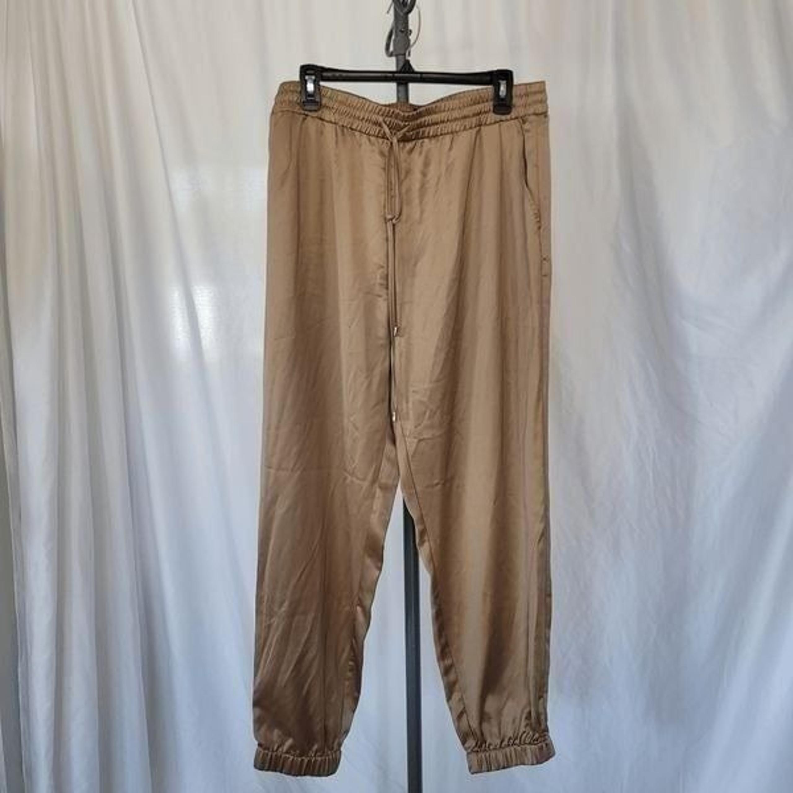 Mark New York womens dark taupe tapered dress pants size L