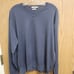 Peter Millar Sweater Blue V-Neck Luxury Cotton Golf Sz L