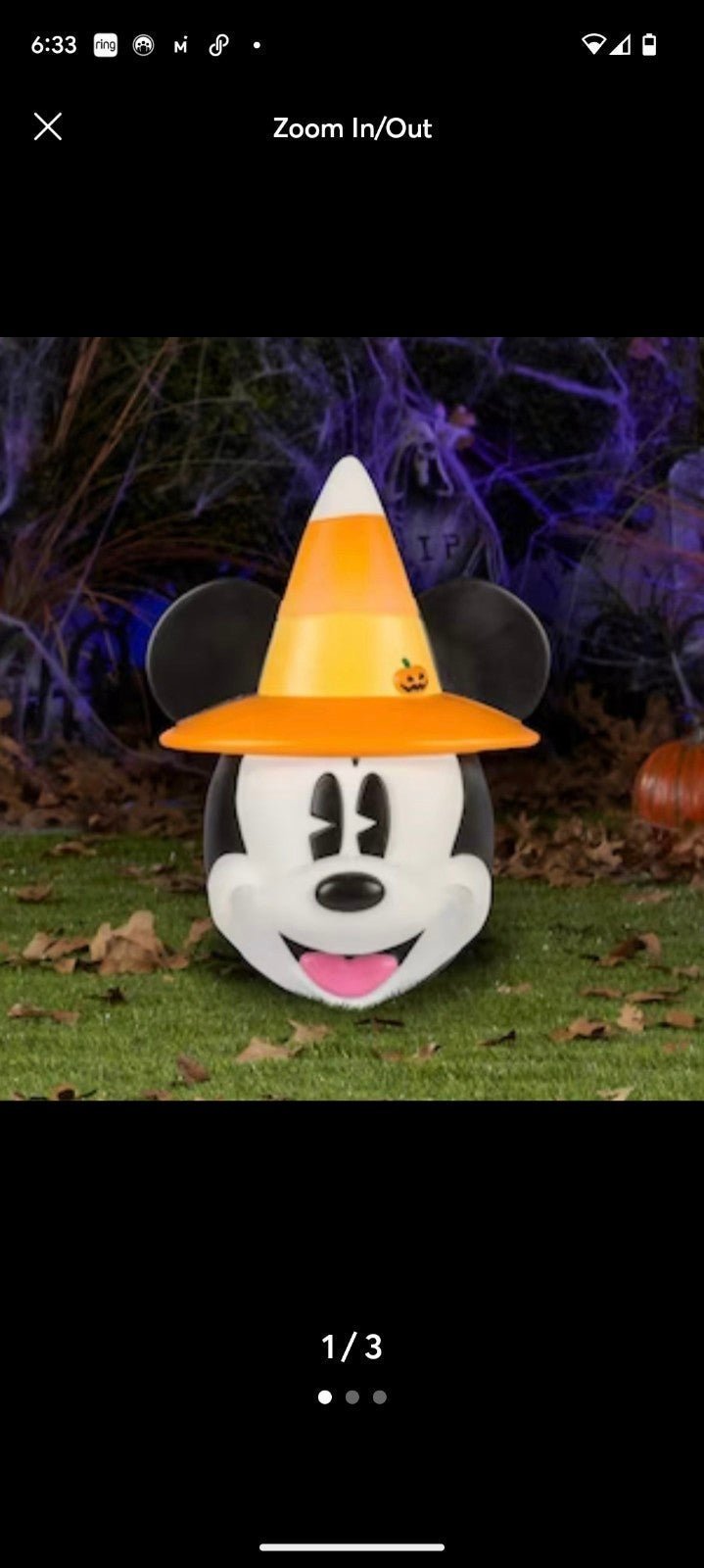 Mickey Mouse Halloween blow mold