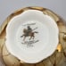 Vtg Lefton Footed Tea Cup Saucer Hand Painted Roses Leaves Gold Gild Grannycore