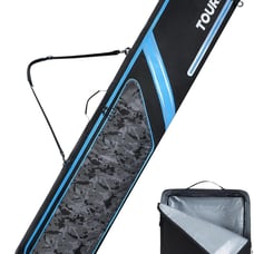 TOURIT Rolling Ski Bag and Ski Boot Bag Combo - Fully Padded Ski Bag with Wheels