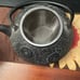 Antique cast iron oriental teapot with insert