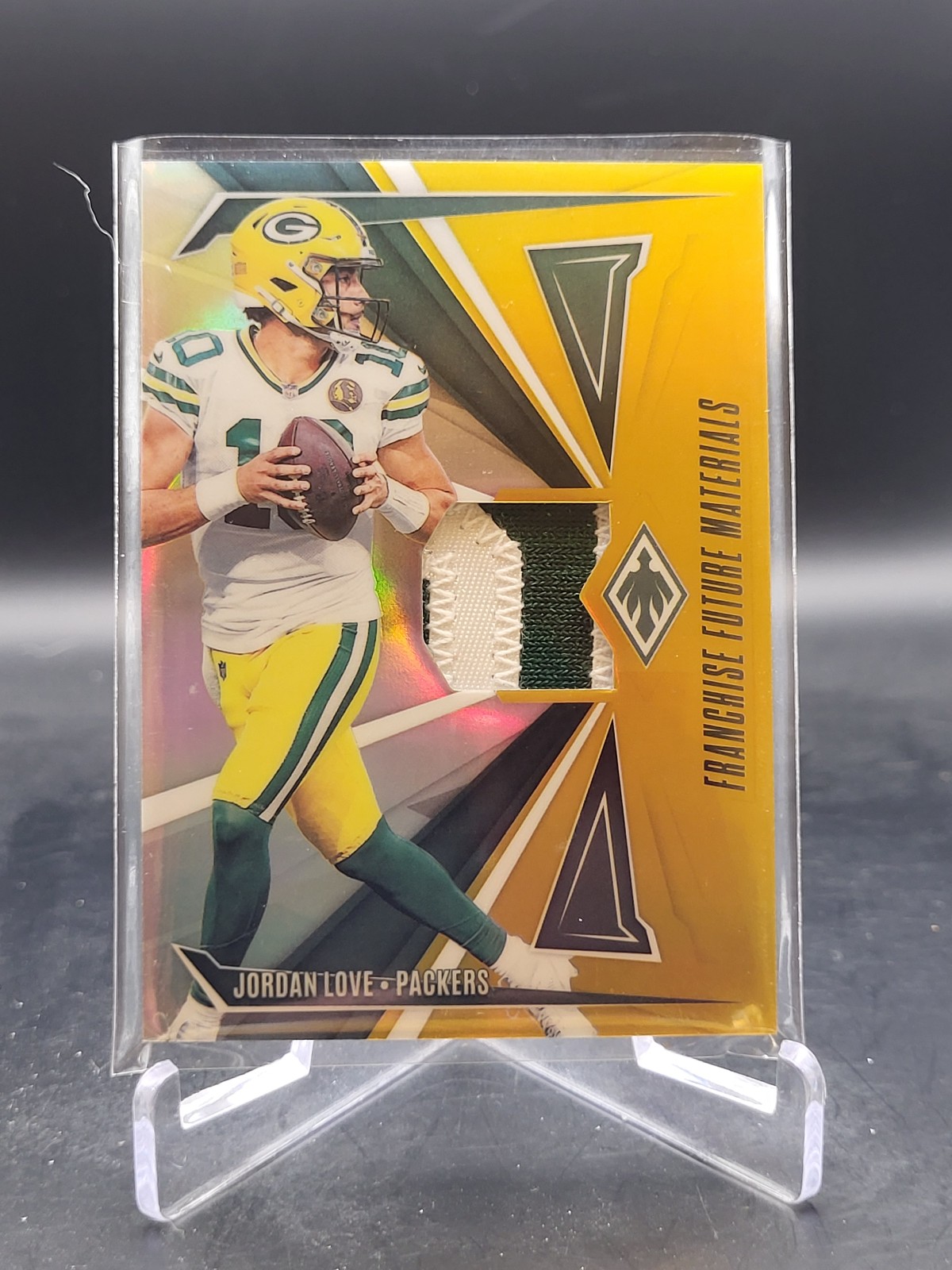 2024 Panini Phoenix Jordan Love Franchise Future Materials Gold 2Color Patch /10
