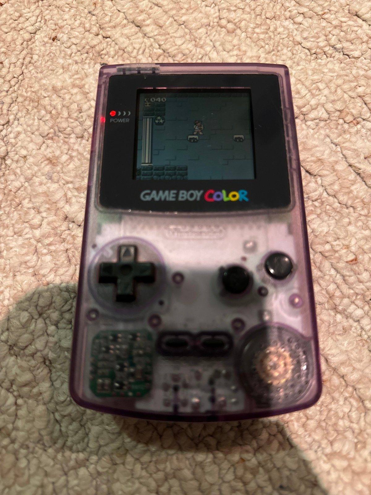Ninetendo gameboy color System, RARE, See Through Purple no games included