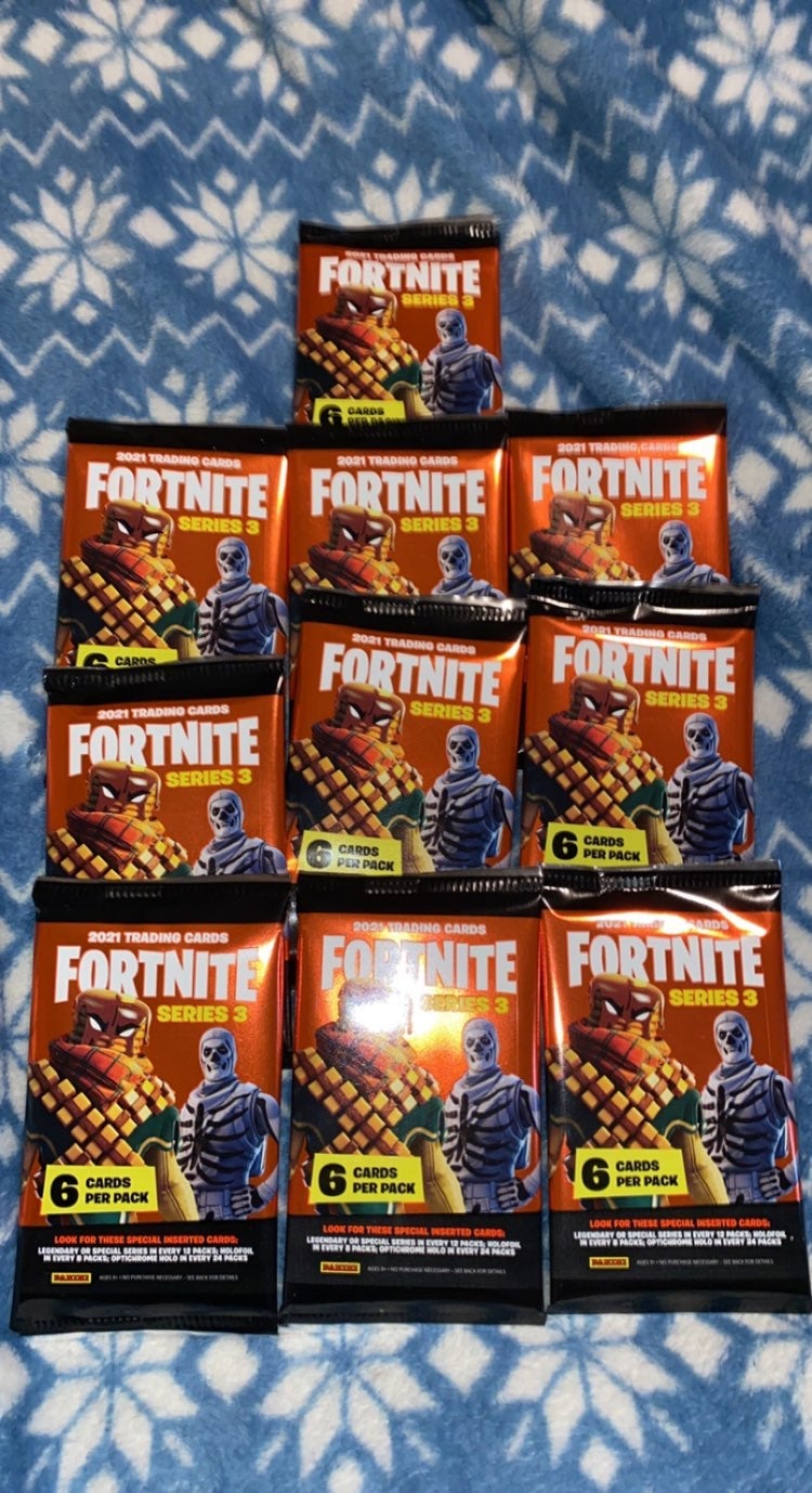 Fortnite series 3 booster packs lot of 10
