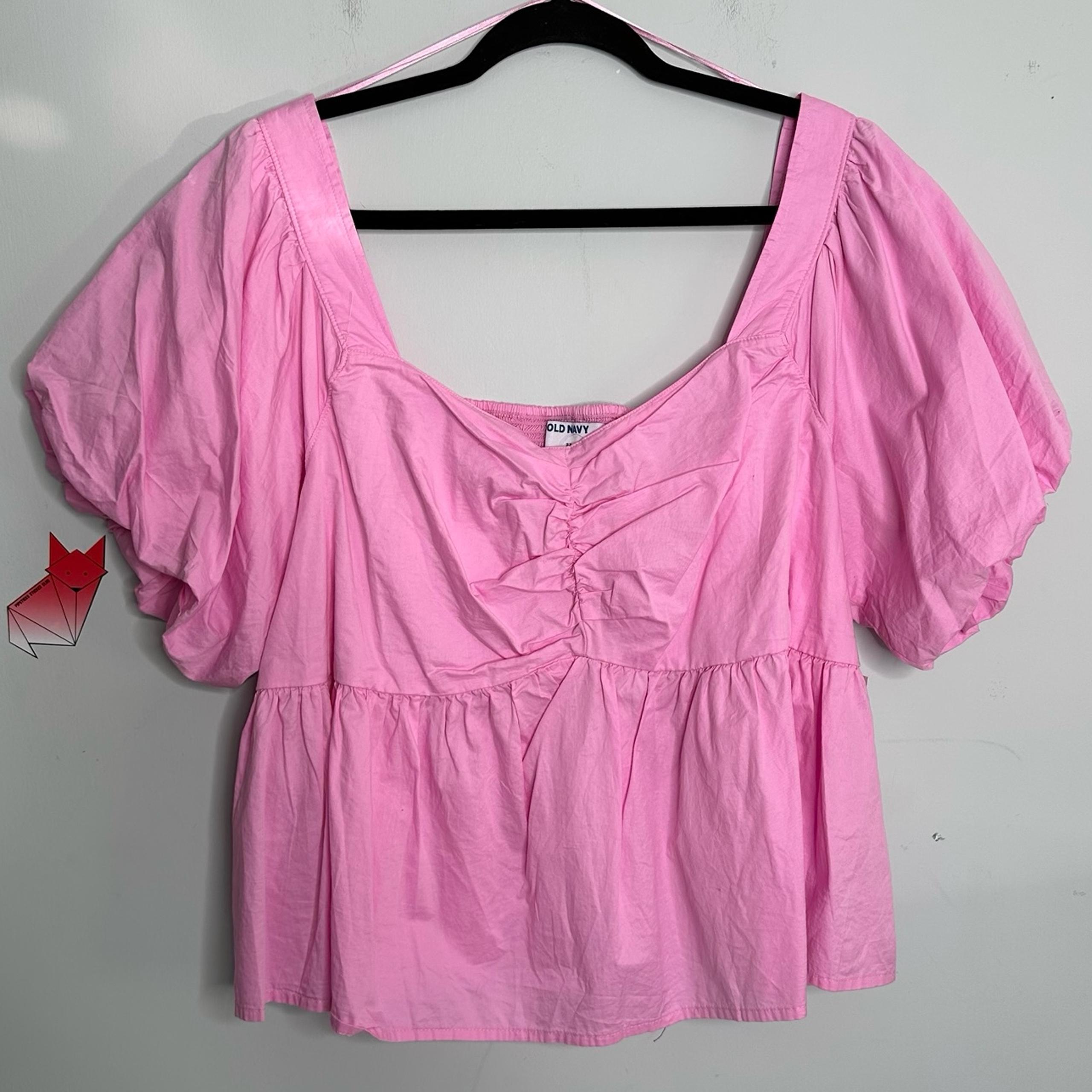 Old Navy May All Day Solid Pink Top Plus Size 2X NEW NWT