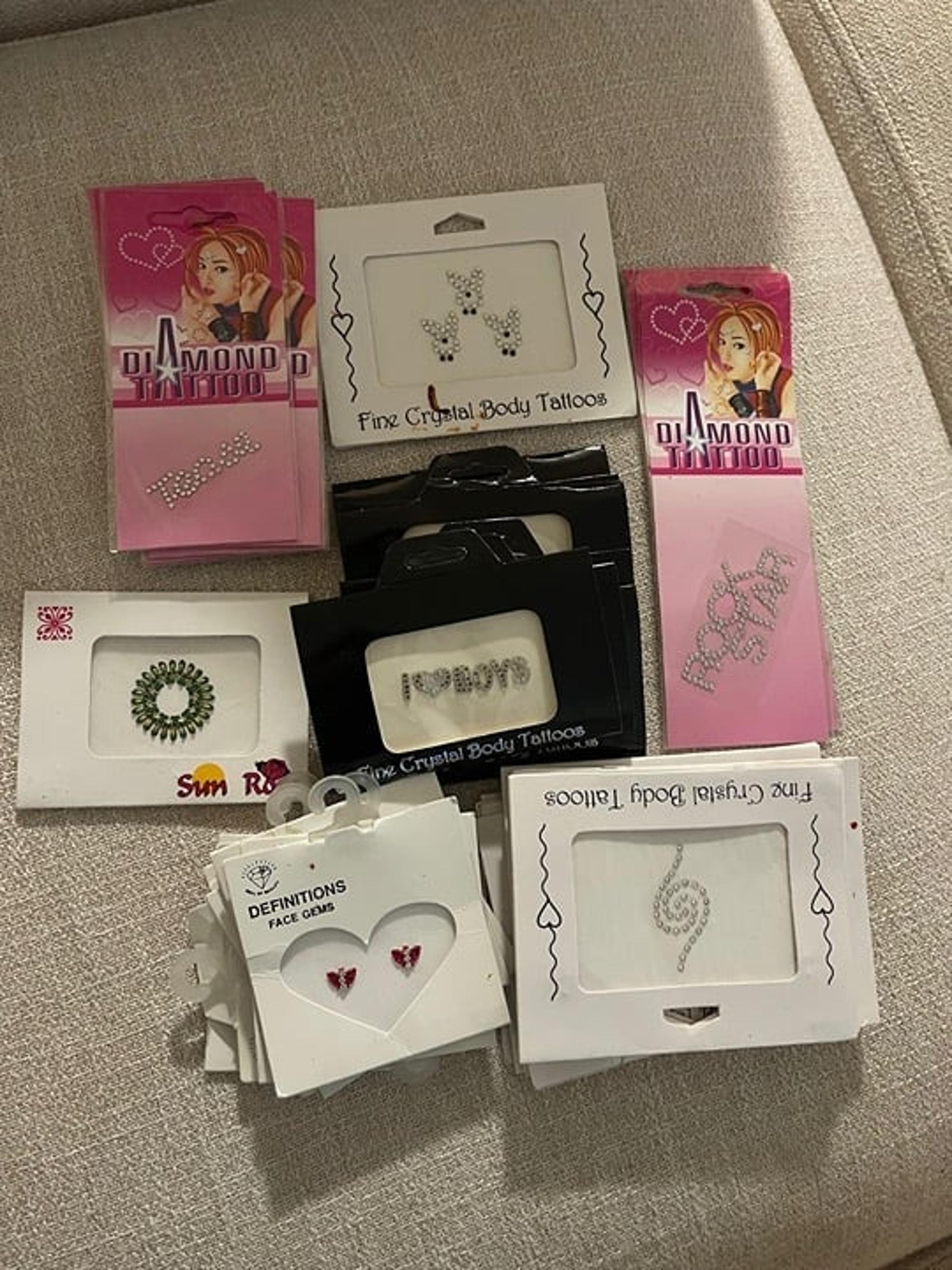 38 Y2K Bundle Crystal Body Stickers/Tattoos