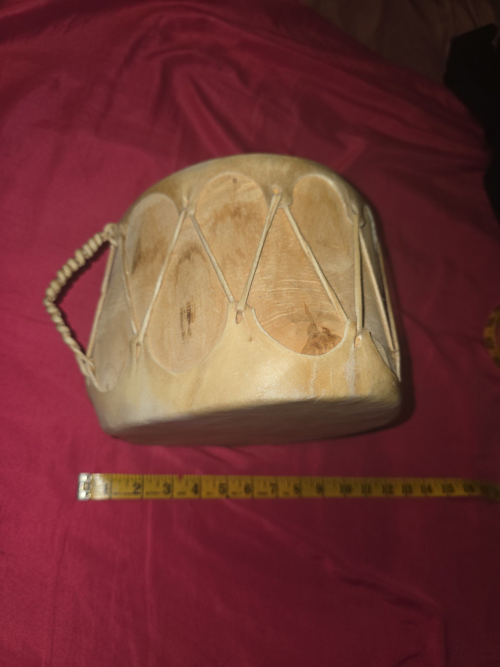 Drum Native American Wooden/Rawhide