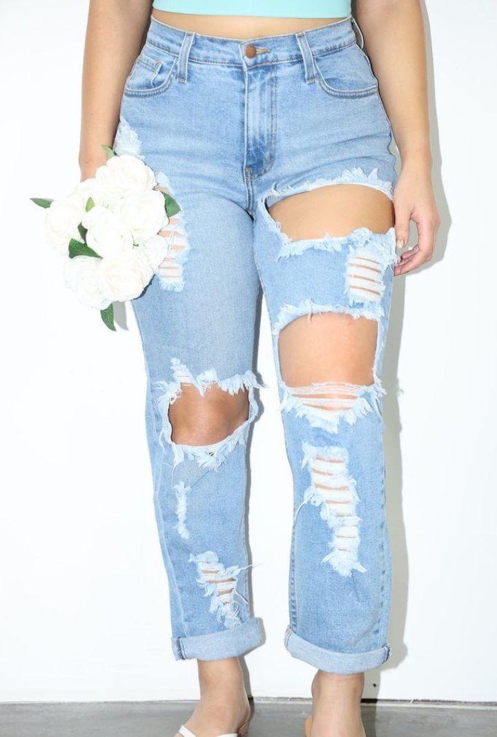 ripped mom jeans