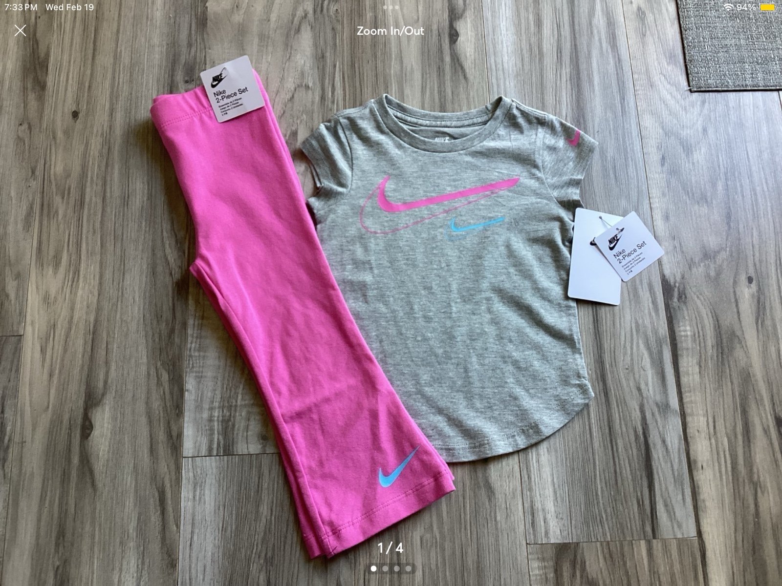 Girls Nike tee & flare leggings set size 5(NWT) ~PRICE IS FIRM, NO OFFERS~