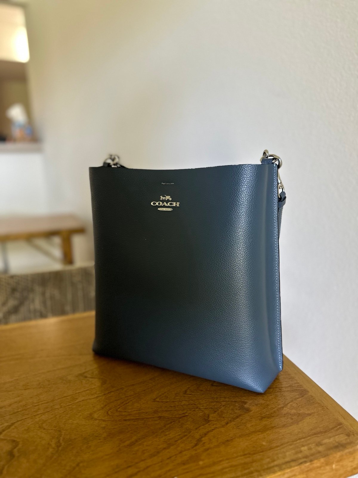Dark Blue Coach Tote Bag