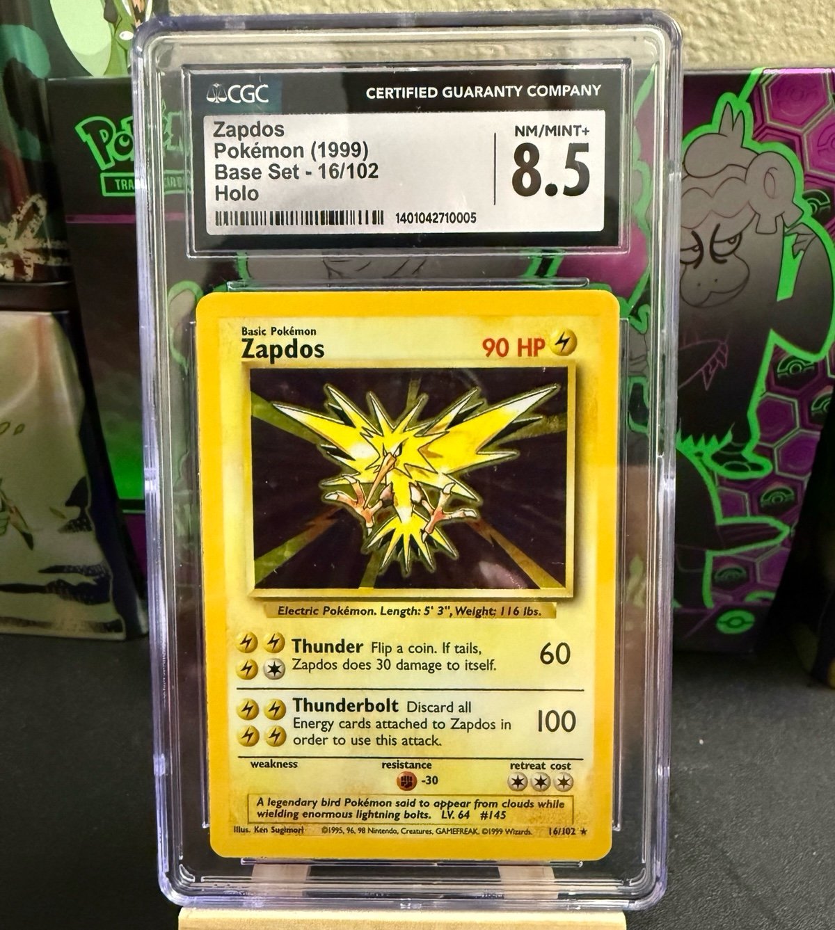 CGC base set zapdos 8.5