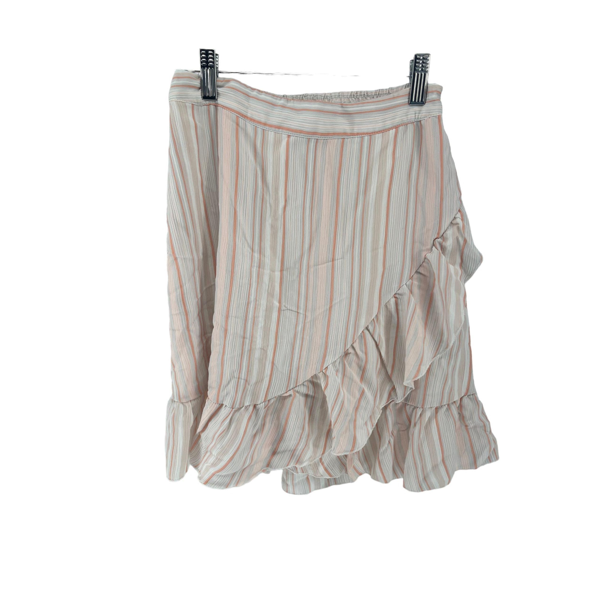 Lauren Conrad Multicolored Striped Ruffled Tiered Mini Skirt Women's Size Small