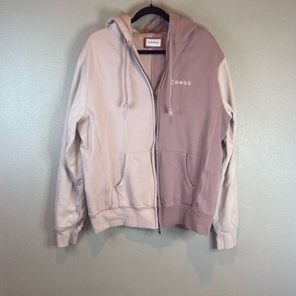 Change two tone lavender and pink zip up hoodie XL