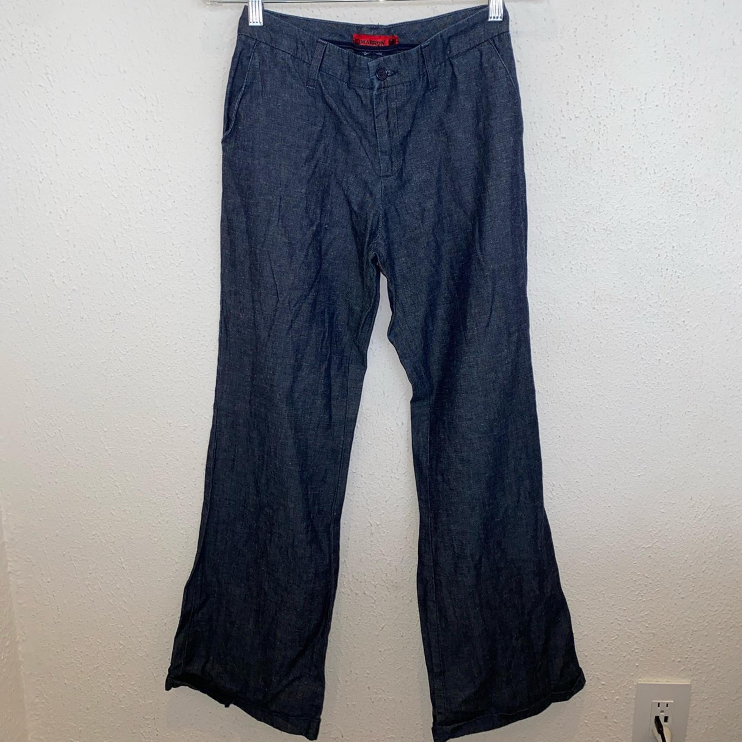 Marron Dark Blue Pants