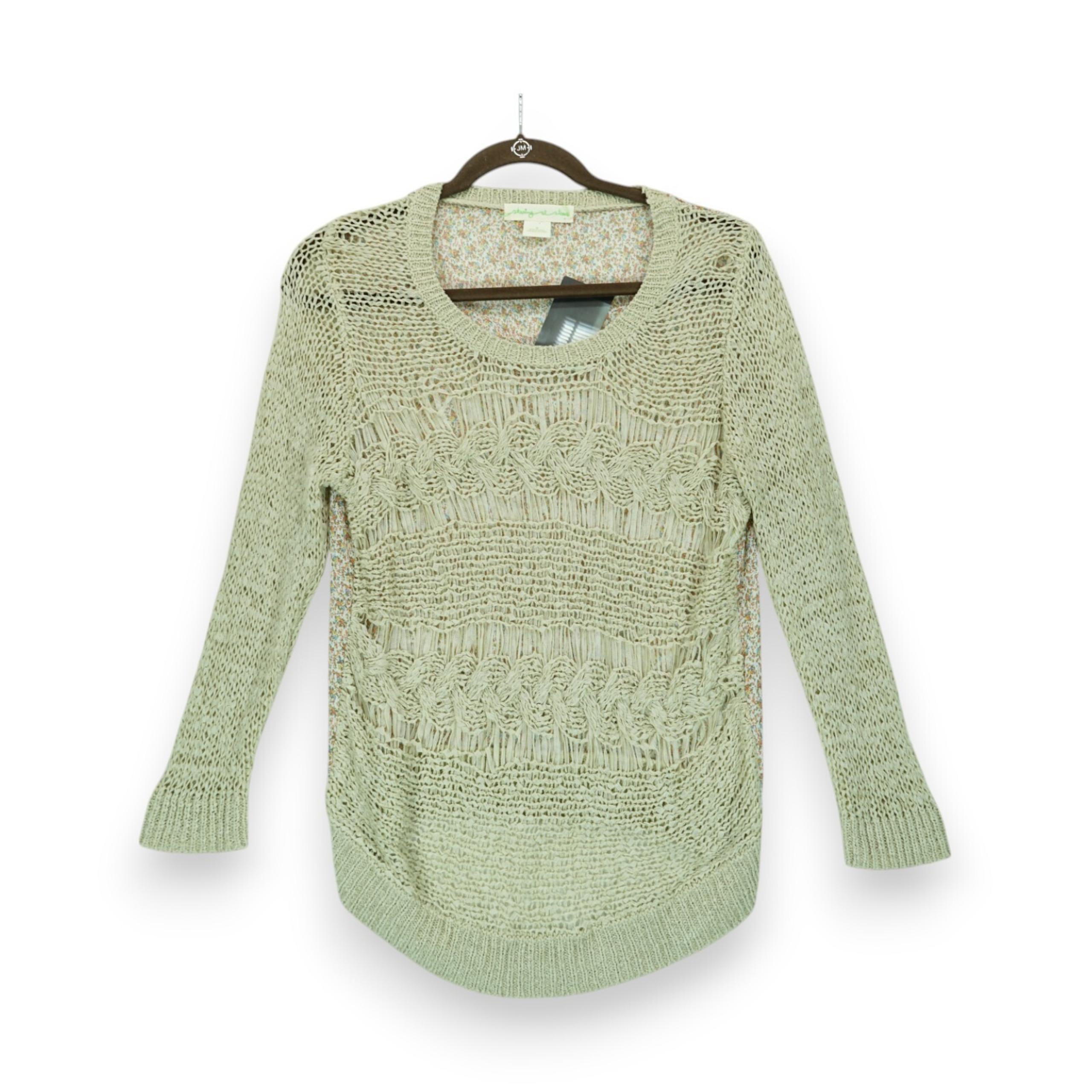NWT Staring At Stars Top Shirt Womens Size Medium Sheer Long Sleeve