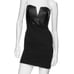 MASON 698 LEATHER BUSTIER SEXY BODYCON MINI DRESS 0